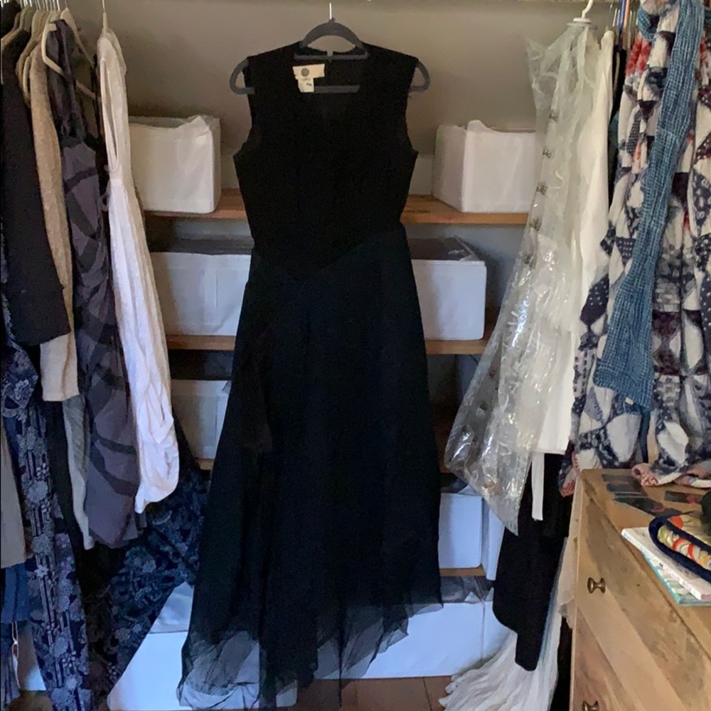 Marc Le Bihan deconstructed black tulle dress